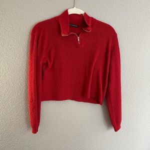 Brandy Melville red cropped sweater